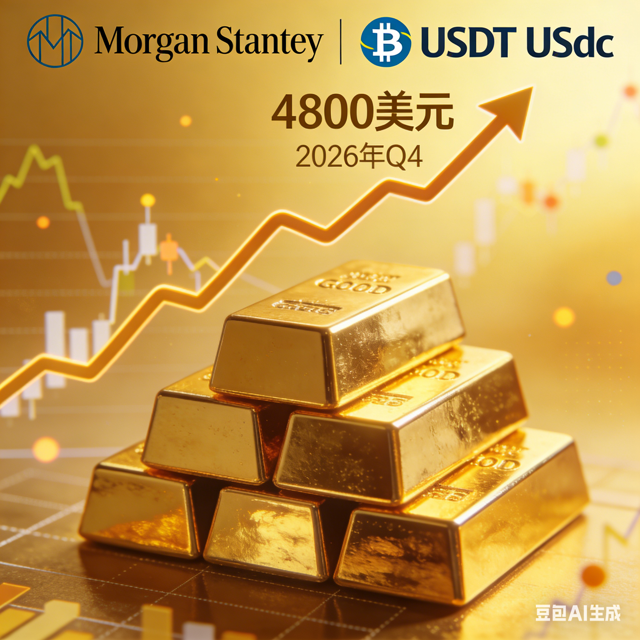 大摩：稳定币公司加大购金力度，到 2026 年第四季度有望涨至每盎司 4800 美元
