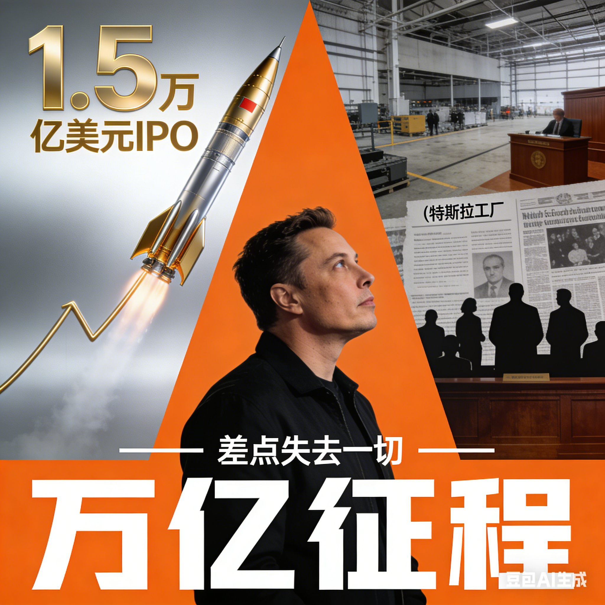 飞向 1.5 万亿美元 IPO 前，马斯克差点失去一切